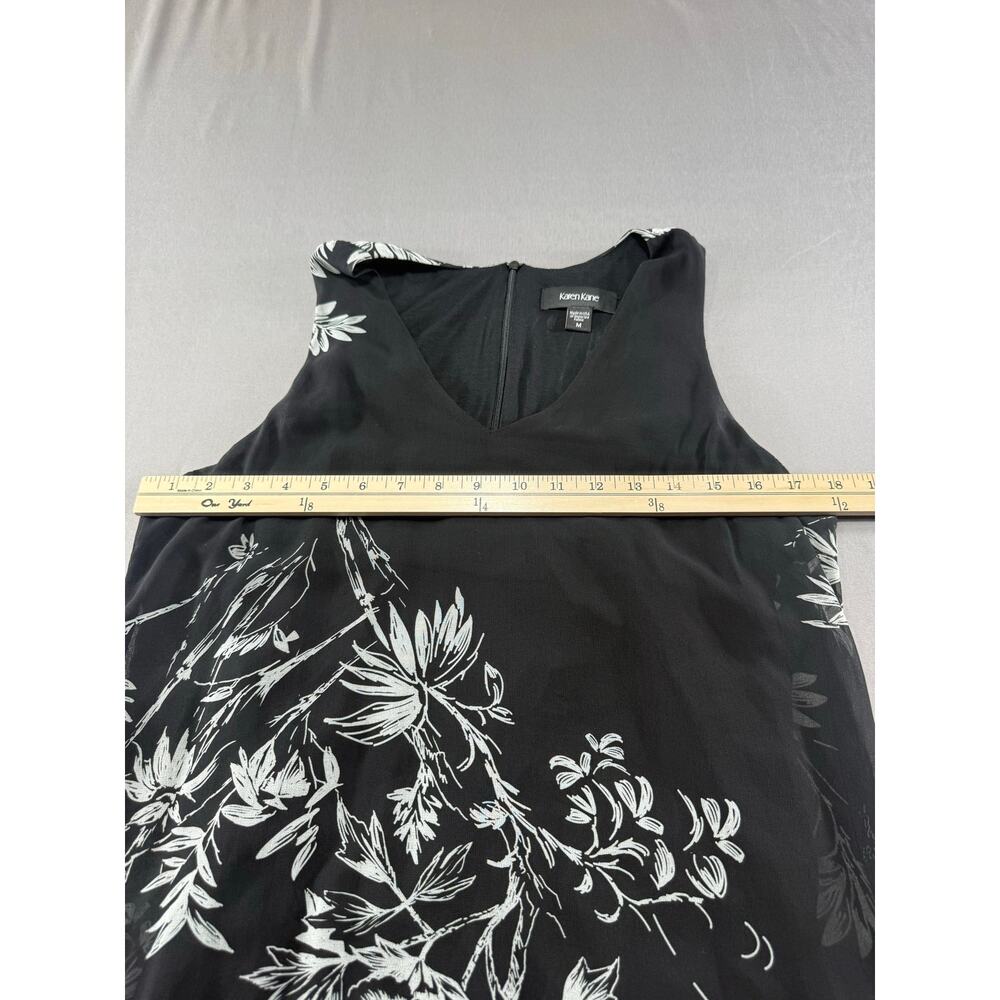 Karen Kane Women’s Black Floral High Low Chiffon Dress Sleeveless Layered Size M - Picture 7 of 12